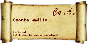 Csonka Amélia névjegykártya